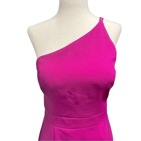Xscape One Shoulder Evening Gown Pink Size 2 - Picture 5 of 16